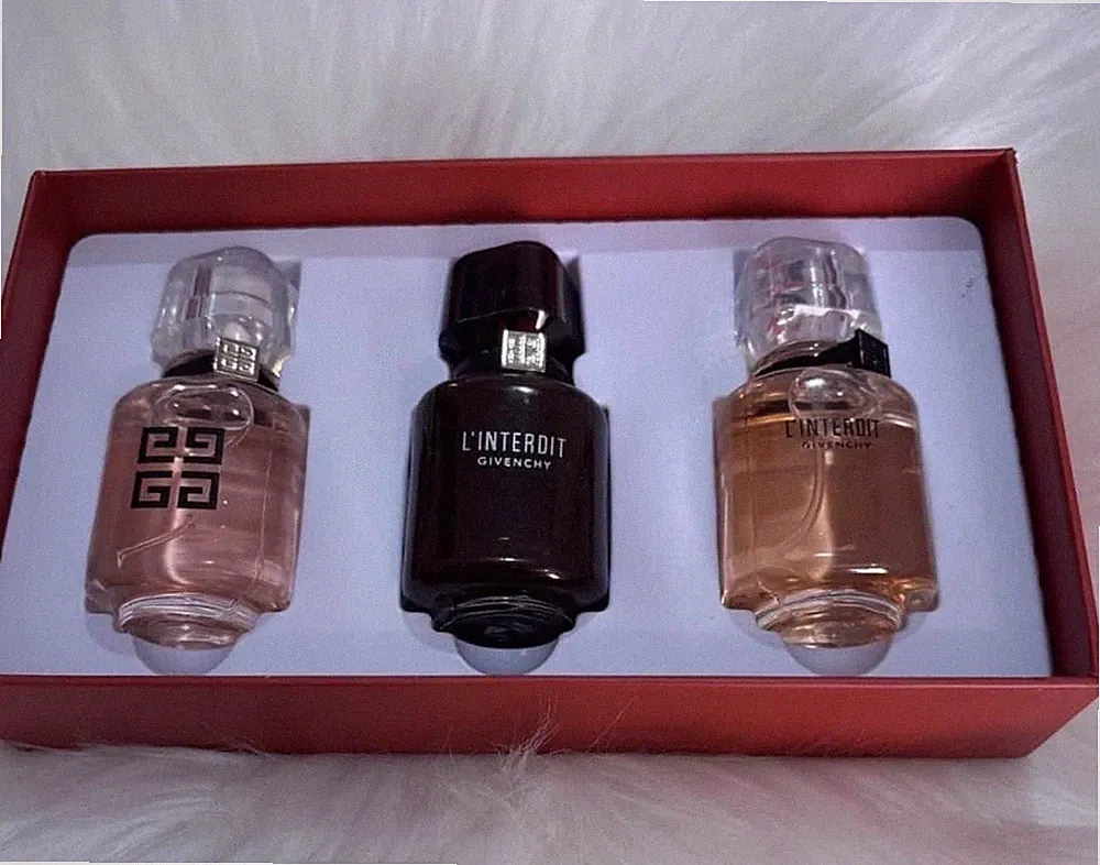 Givenchy L'Interdit 3 Pc Miniature Gift Set EDP Spray Women Perfume New Sealed