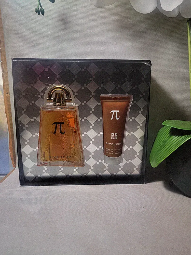 Givenchy Pi For Men 3.3 Oz Eau De Toilette & All Over Shampoo 2.5 Oz Set NIB