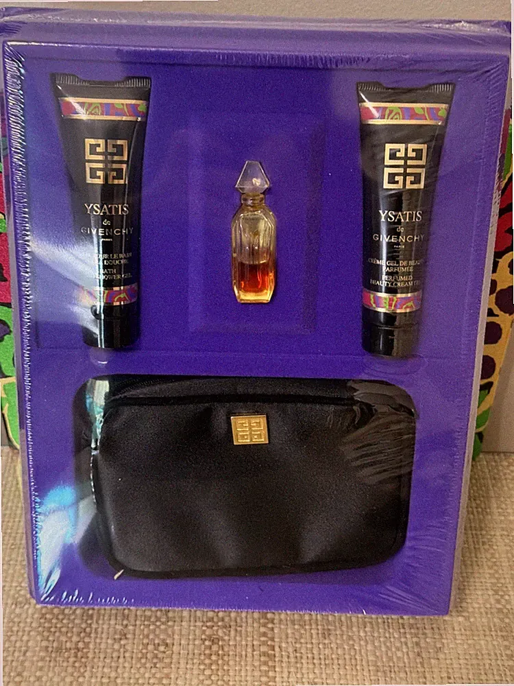 Givenchy Ysatis Vintage 1980's Gift Set Box RARE Perfume Shower Gel Cream Gel