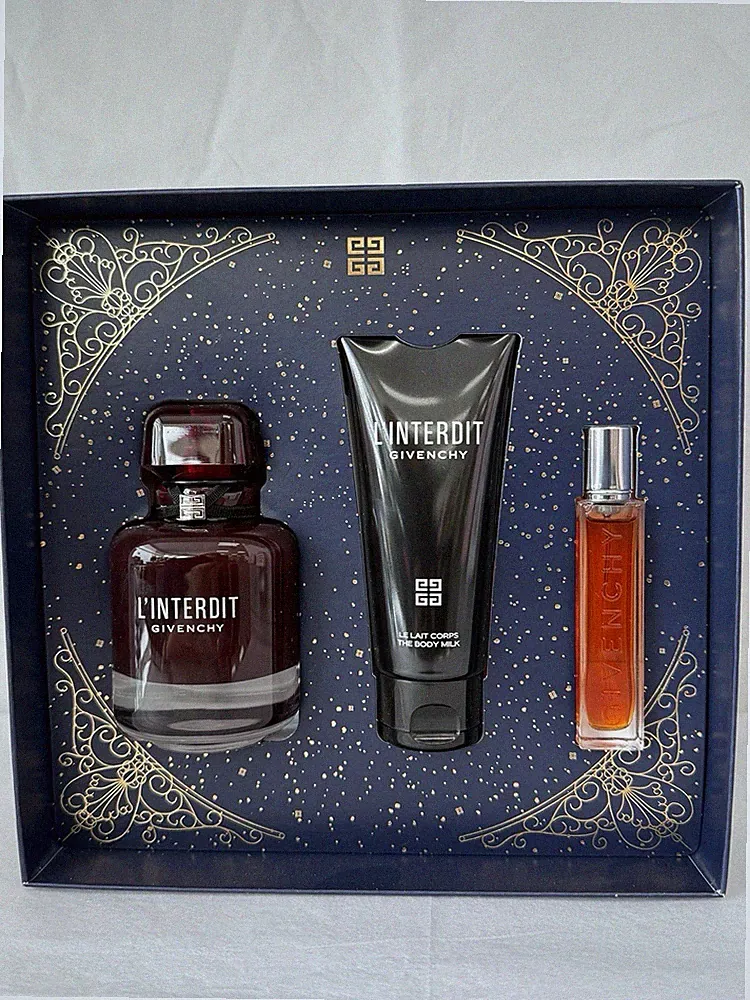 L'INTERDIT ROUGE by Givenchy | Women's 3 Pc Gift Set: 2.7+0.42 EDP+2.5 Body Milk